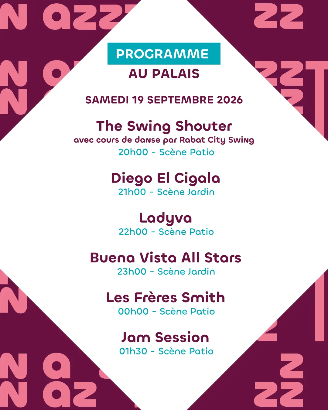 Programme au palais - 19/09